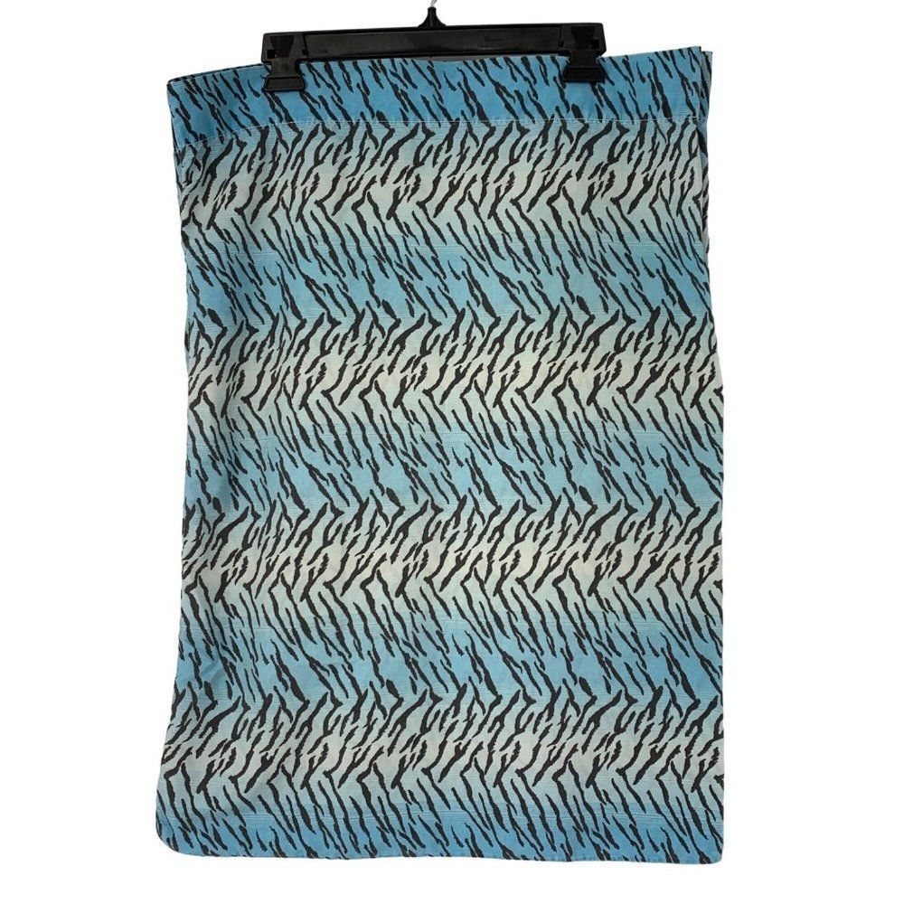 VTG Spiegel Bed Pillow Case Set Standard Size Exotic African Print Blue 3529